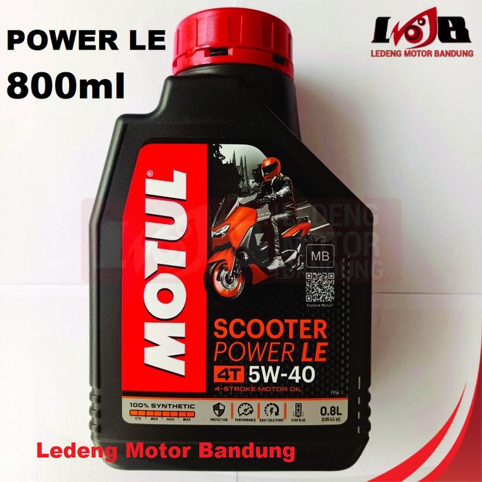Gambar Motul Scooter Power LE 5W40 Oli Motor Matic Oil Synthetic 800ml atau 1L Mesin Mesin Motorcycle - 800ml dari Ledeng Motor Bandung undefined Tokopedia