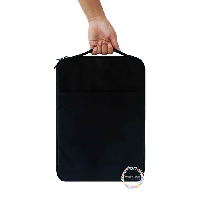 Gambar TAS LAPTOP Jinjing ANTI AIR WATERPROOF Laptop Bag/Sleeve Laptop/Tablet Bag/CASE canvas kanvas - CLUTCH HANDLE BLACK, 11"=32,5x21,5x2,5cm dari Macbook.stuff undefined Tokopedia