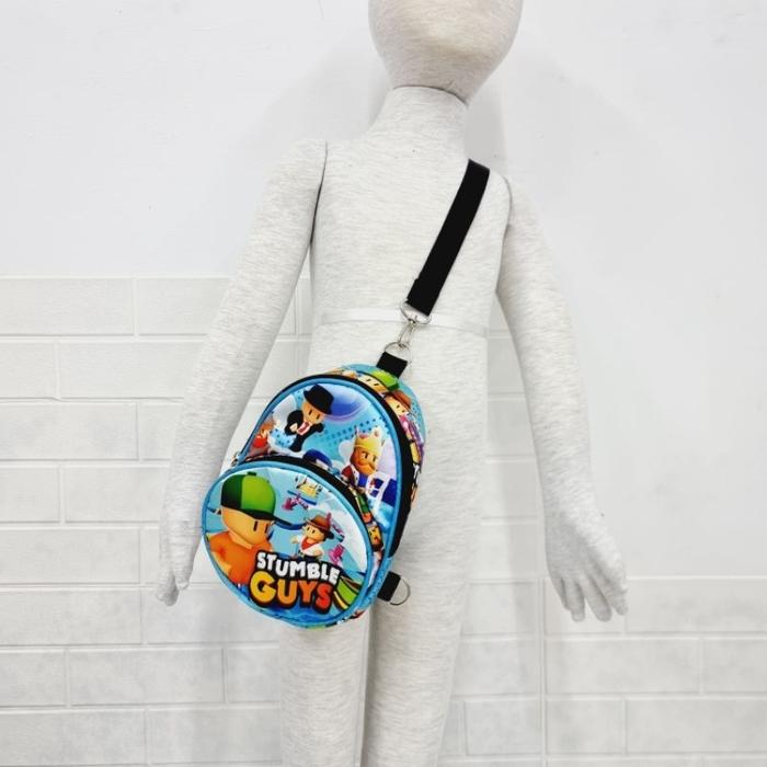 Gambar Tas Selempang 3in1 Sling Bag Anak Stumble Guys/Roblox/Minecraft/Rainbow Friends/Pikachu/Sonic - SL5001-Stumble A dari Aimee Bag & Plush Toys undefined 2 Tokopedia