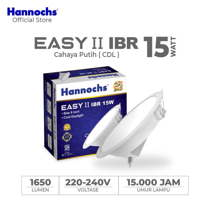 Gambar Hannochs Downlight LED EASY II 15 Watt IBR Cahaya Putih INBOW - 15 Watt dari Hannochs Official undefined Tokopedia