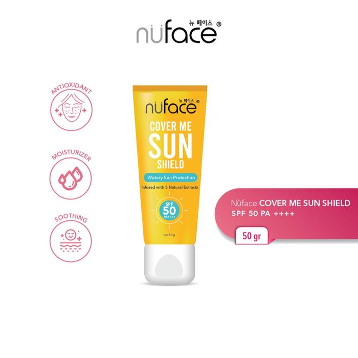 Gambar Nuface Cover Me Sun Shield / Sunscreen SPF 30 PA+++ SPF 50 PA +++ isi 50 gr (skincare Fuji) Sunblock [Cici Gemas] - SPF 50 PA++++ dari NufaceID undefined Tokopedia