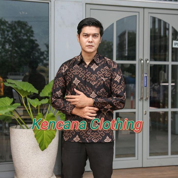 Gambar Cuple Batik Keluarga Motif Songket Zigzag Abu Katun Dress - Ayah Panjang, L dari Kencana Clothing_NEW undefined Tokopedia