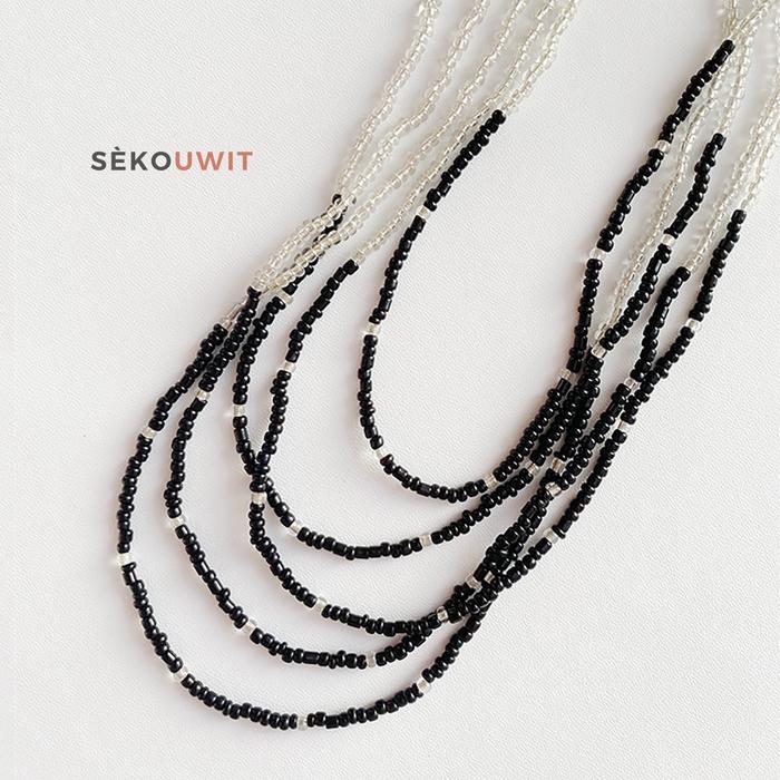 Gambar Xyris Bohemian Multi Layer Matinee Long Necklace / Kalung Panjang Etnik Sekouwit kalung - Silver Black dari Sekouwit undefined Tokopedia
