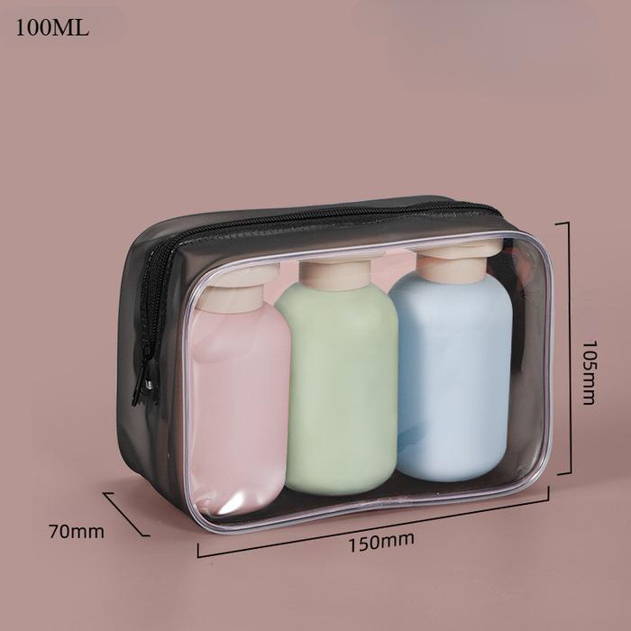 Gambar 3PCS Set Botol Perjalanan 100ML/200ML/300ML /Botol Fliptop Plastik /Shampoo Lotion Skincare Refill Kosmetik Perjalanan - 100ML Gaya kombinasi dari Anjaillka584 undefined Tokopedia