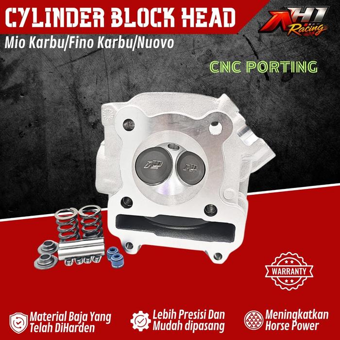 Gambar Cylinder Block Blok Head Mio Karbu Fino Karbu Nuovo 24/28 26/30 27/31 mm CNC Porting AH1 Racing - 24/28 MM dari AH1 RACING undefined Tokopedia