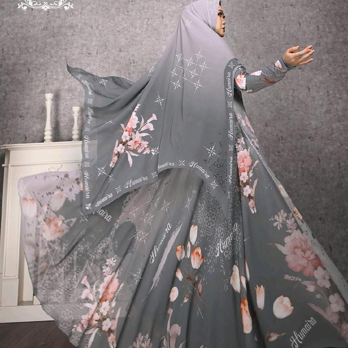 Gambar gamis khadijah humaira tulip - abu dari Aleshakenzaa boutique undefined Tokopedia