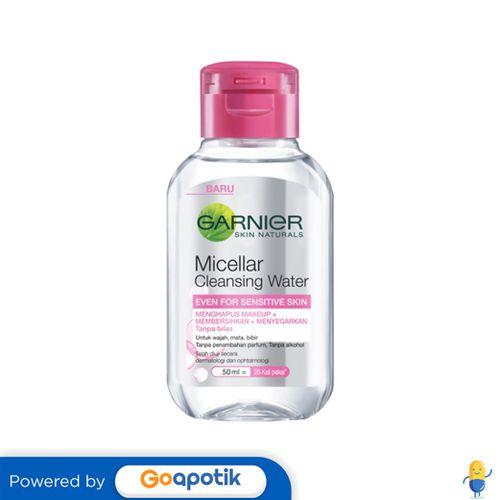 Gambar GARNIER MICELLAR CLEANSING WATER EVEN FOR SENSITIVE SKIN PINK 50 ML dari Apotek Karya Farma Bandung by GoApotik undefined Tokopedia