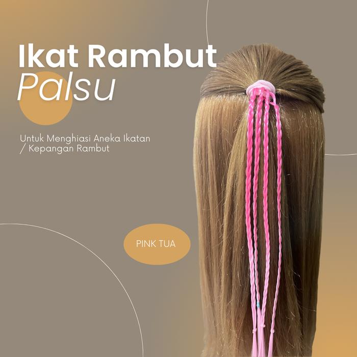 Gambar Aksesoris Ikat Rambut Palsu Warna-Warni Anak Perempuan Lucu Impor Korea - Pink Tua dari Streetfashion_NEW undefined Tokopedia