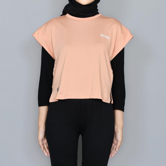 Gambar Zeea Outer Sport Olahraga Wanita Muslimah Hayfa P Fathia - peach dari Zeea Store_NEW undefined Tokopedia