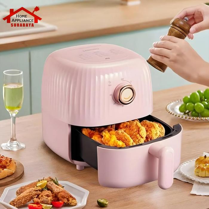 Gambar SAMONO Mini Air Fryer 2.4 Liter 500W - Timer 30 Menit SW-AF24 - Penggorengan Tanpa Minyak 2.4L Garansi Resmi 1 Tahun - PINK dari Home Appliance Surabaya undefined Tokopedia