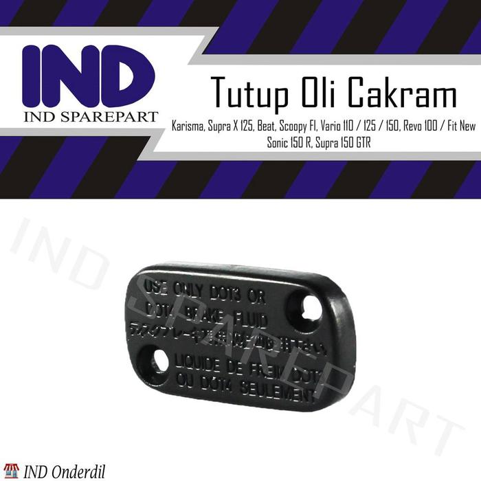 Gambar IND Onderdil Tutup Master Rem Atas/Oli Cakram Karisma/Supra X 125/Beat/Scoopy FI/Vario/Revo - Sesuai dengan gambar, Standar dari IND Onderdil undefined Tokopedia