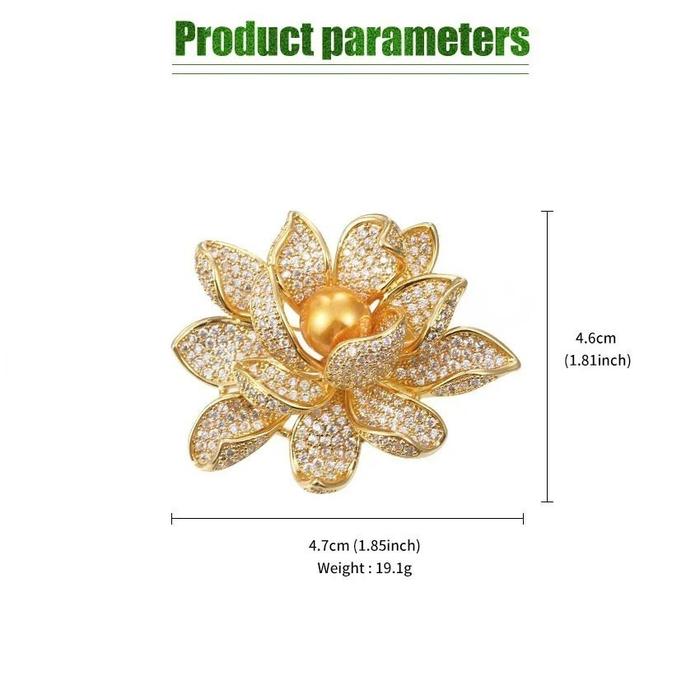 Gambar Brooch Premium Bunga Mutiara Emas – Desain Lotus Elegan,Pakaian Sehari-hari, Anti Alergi untuk Aksesori Busana Wanita 【TOPSLINGS】 - Bros dari allglowsid Kota Cimahi Tokopedia