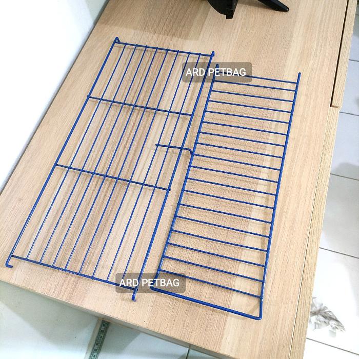 Gambar tangga dan tingkat lantai ambalan 40x20 cm untuk kandang kucing lipat ukuran 60x40 60 x 40 murah besi tebal - Biru dari ARD PET BAG undefined Tokopedia