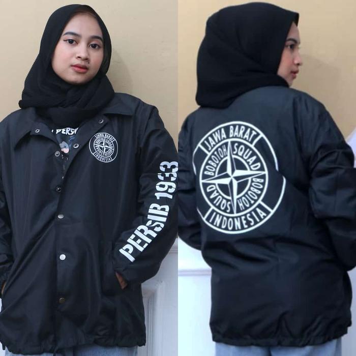 Gambar Jaket persib bandung pria dewasa jaket bobotoh squad free stiker dan gelang - Hitam dari Techno-Sama undefined Tokopedia