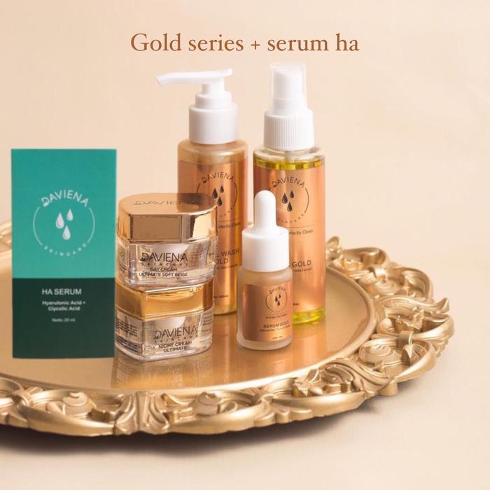 Gambar Daviena skincare gold & serum ha - Gold series + serum ha dari Davienaskincare.depok undefined 2 Tokopedia