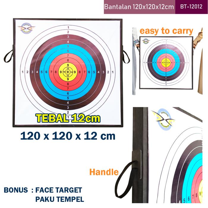 Gambar BANTALAN FACE TARGET 120x120x12cm - SASARAN - PAPAN - PANAH - PANAHAN ARCHERY - HITAM dari VISION ARCHERY SHOP undefined Tokopedia
