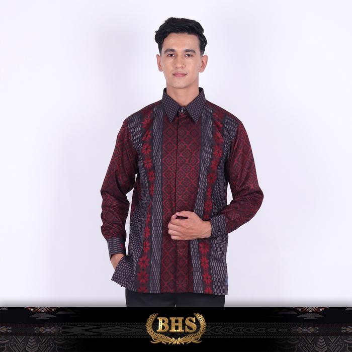 Gambar Baju Batik BHS Classic Warna Merah - L dari SarungBHS undefined Tokopedia