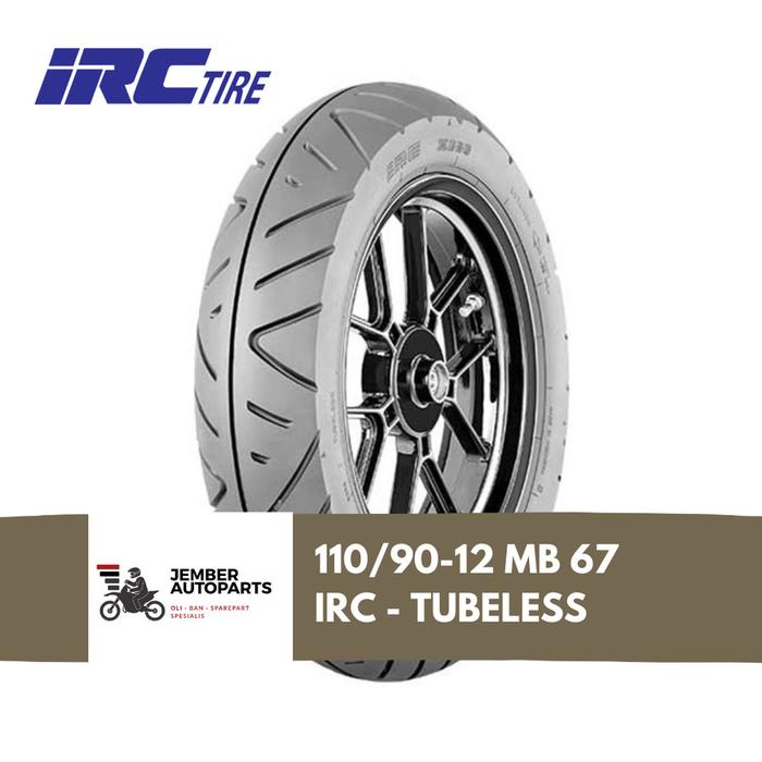 Gambar Ban Luar 110/90 - 12 MB67 Tubeless IRC Scoopy, Fazzio dari JEMBER AUTOPARTS undefined Tokopedia