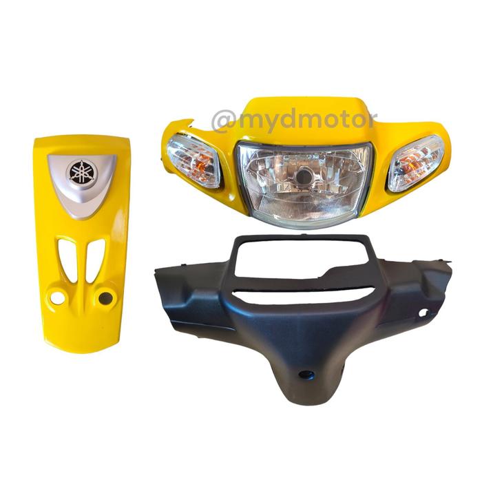 Gambar Sepaket batok full set depan belakang motor fiz R / vega R lama all warna set reflektor lampu + panel dasi depan + emblem - kuning dari MYD MOTORPART undefined Tokopedia