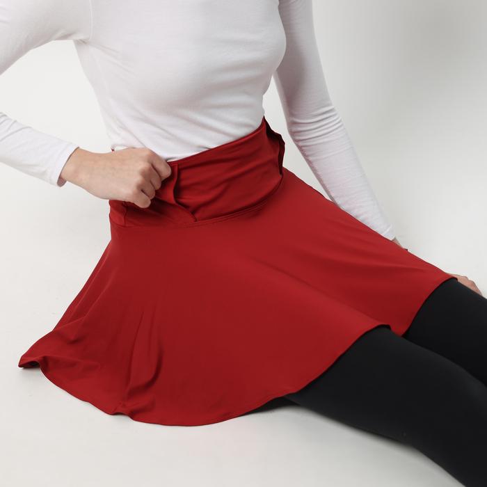 Gambar HIA Everywear Selina Short-Skirt Hacktive Fabric All Size Flowy Nyaman stretch  waist high pendek Panjang Casual  Instan Kain Muslim Basic Airflow Airflow Crinkle - RED DAHLIA dari HIA EveryWear undefined Tokopedia