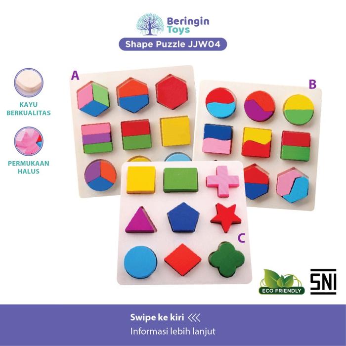 Gambar Shape Puzzle Mainan Anak / Mainan Edukasi  Puzzle Anak / Belajar Mengenal Bentuk Balok Kayu Permainan / Toys - A dari babiesfirst.id Kota Tangerang Tokopedia