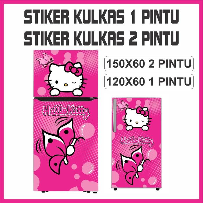 Gambar Multi Stiker kulkas 2 dan 1 pintu hello kitty Sticker - 1, 1 pintu dari AMANAH MULTI GRAFIKA undefined Tokopedia