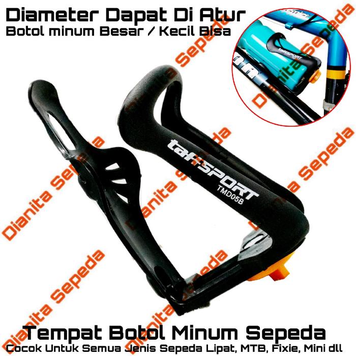 Gambar Tempat Botol Minum Sepeda lipat MTB mini fixie selis Adjustable TaffSPORT Holder Bottle Cage Murah dari Dunia Sepeda Gmc undefined Tokopedia
