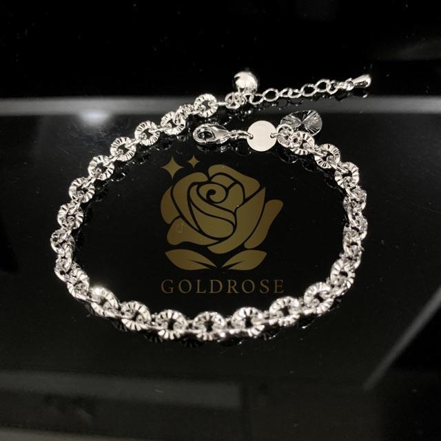 Gambar Gelang Tangan / Gelang Kaki Titanium Lapis Emas 18k ANTI KARAT rantai POLO perhiasan aksesoris mewah hadiah wanita - GLG TGN SILVER dari Goldrose Perhiasan undefined Tokopedia