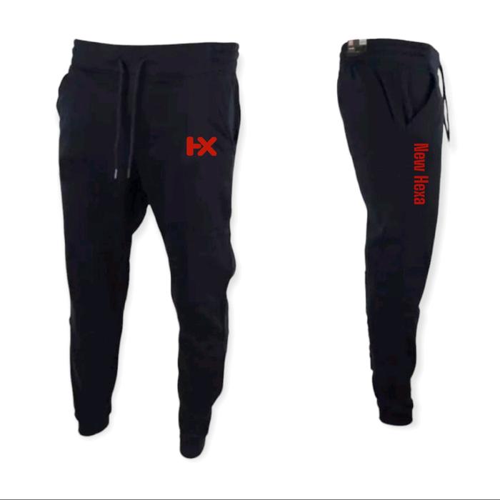 Gambar NEW HEXA Celana Training Joger Pria Pants Panjang Dewasa Model Hexa Red Sport Celana Olahraga Jogger cargo  jogger - Hitam HX Blk Red, S dari New Hexa Clothing centre undefined Tokopedia