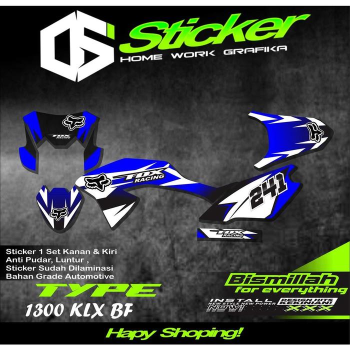 Gambar 1300 Sticker Striping List Variasi Motor KLX BF/G/SE Motif Grafis Keren - biru tua dari Ds Striping Stiker undefined Tokopedia