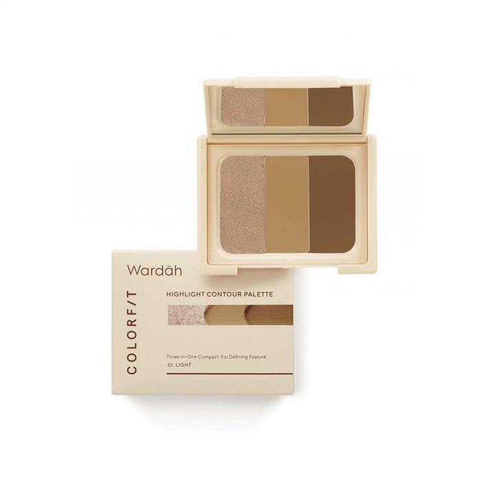 Gambar Wardah Colorfit Highlight Contour Palette - 3 In 1 ( Highlighter, Contour, Concealer ) - Light dari Be Beautycare undefined Tokopedia