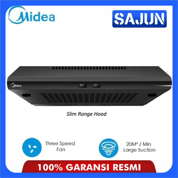Gambar Midea Cooker Hood MCH 60MF1 B / MCH-60MF1-B MH60F17EM21BB (60 CM) ( PACKING KAYU JNE ) - Silver dari Sajun Electronic undefined Tokopedia