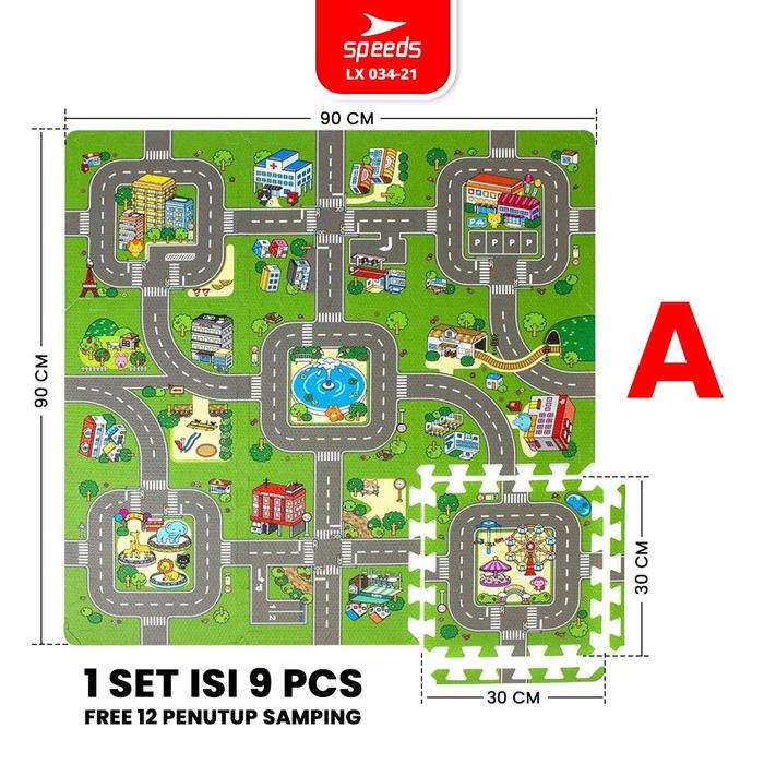 Gambar SPEEDS Evamat Motif 30x30x1cm Eva Mat Bergambar Matras Edukasi Mainan Sensory Play Empuk Puzzle Anak 034-21 - -21 A 30x30x1cm dari Calary Toys Kab. Tangerang Tokopedia