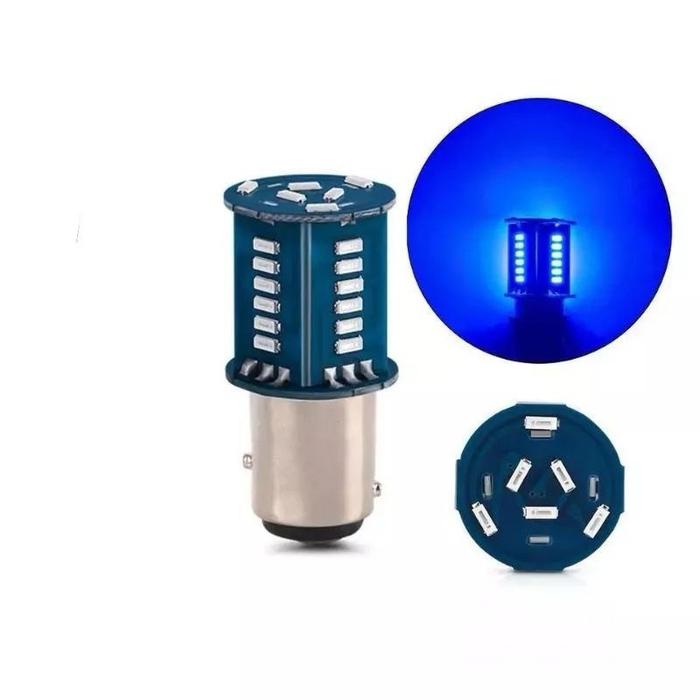 Gambar lampu stop rem belakang 30 titik running kedip - led bayonet 30 mata DC 12 VOLT universal motor mobil Car - 30 MATA- BLUE dari SJS-88 undefined Tokopedia