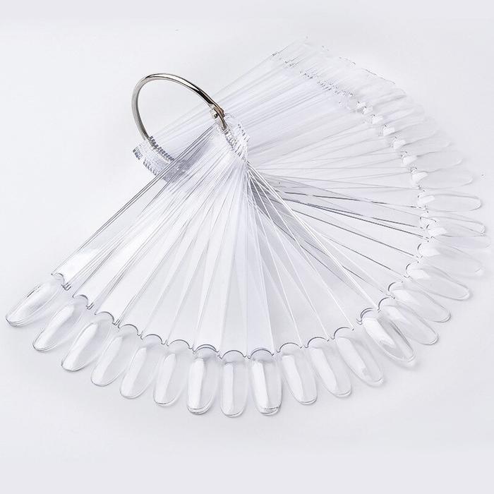 Gambar Isi 50 Include Ring Oval Nail Chart Display / Kuku Palsu Oval untuk Chart Display - Bening, Standar dari Nouvelle Beauty Supply undefined Tokopedia