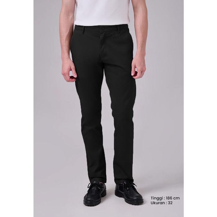Gambar MANZONE - Celana Panjang Chinos Pria Lorenzo 05 Slim Fit - Black - 29 dari Manzone Store undefined Tokopedia