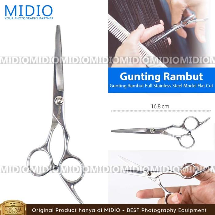 Gambar Gunting Rambut Full Stainless Steel Model Flat Cut dari MidioFoto undefined Tokopedia