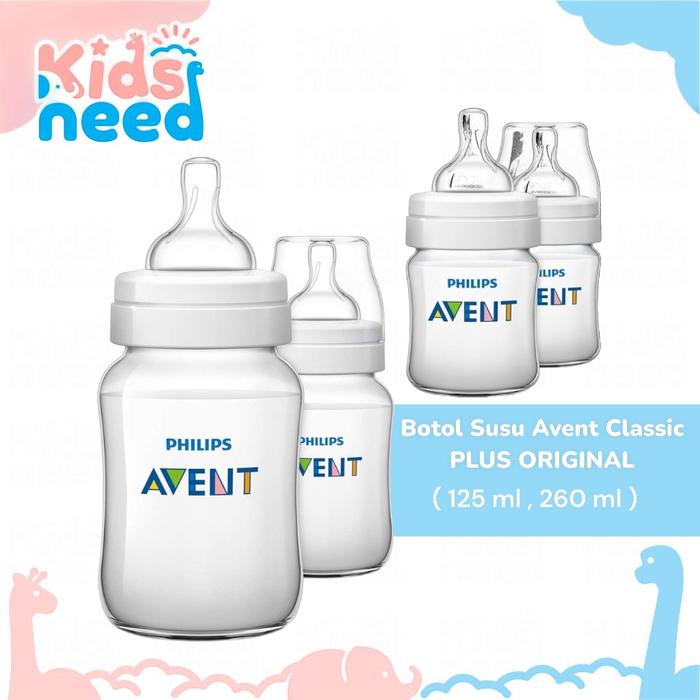 Botol Susu Philps Avnt Classic Plus ORIGINAL 125ML 260 Ml Accessories  125ML, 2in1(WITH BOX)