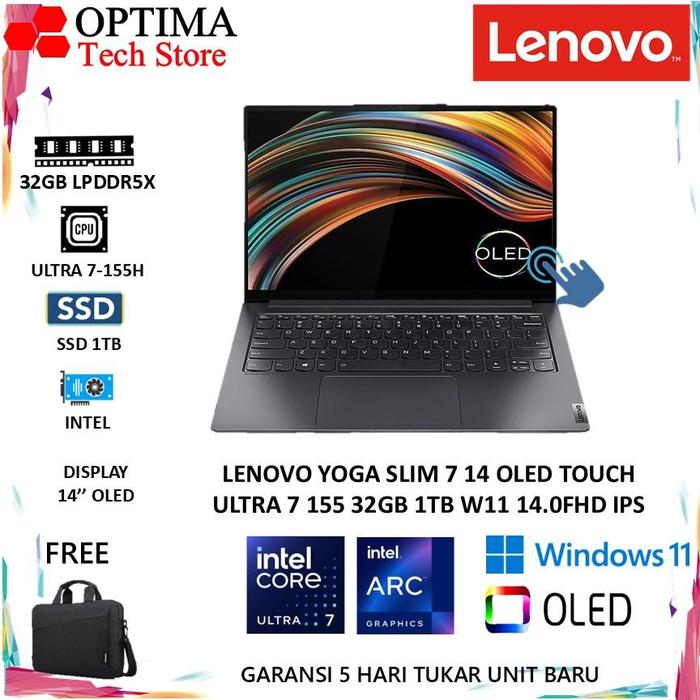 Gambar Lenovo Slim 7 14 OLED Touch Ultra 7 155 32GB 1TB W11 14.0 FHD IPS - Unit Only, Non Office dari Optima Tech undefined Tokopedia