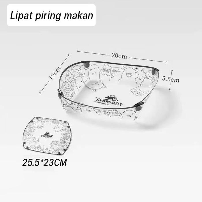 Gambar Vinnatsu-Mangkok Kotak Tempat Makan Lipat Portabel Kreatif Luar Ruangan Piring Berkemah Dapat Dilipat Tahan Panas - Lipat piring makan dari Vinnatsu undefined Tokopedia