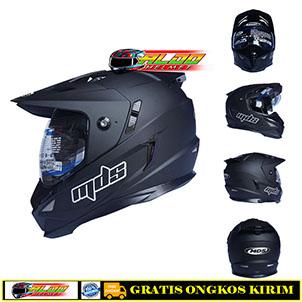 Gambar HELM MDS SUPER PRO SOLID BLACK DOFF / HELM CROSS / HELM FULL FACE / HELM BALAP - M dari ALDOHELM undefined Tokopedia