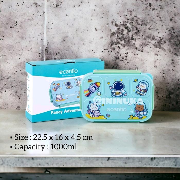 Gambar Lunch Box Kotak Makan Kotak Bekal Anak 4 Sekat - Pink dari ininuka bento undefined 5 Tokopedia