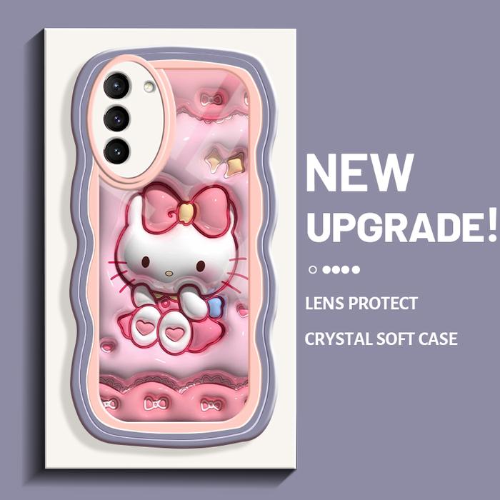 Gambar Casing Ponsel untuk Samsung galaxy S21 Plus S21 FE S22 Plus S22 Ultra S20 Plus S20 FE S20 Ultra S10 Plus S21 Ultra Casing kartun 3D Cat pola batas gelombang Cases ponsel hp warna-warni pelindung kamera kerangka Softcase - Style3, Samsung S10 Plus dari YWSCASE undefined Tokopedia