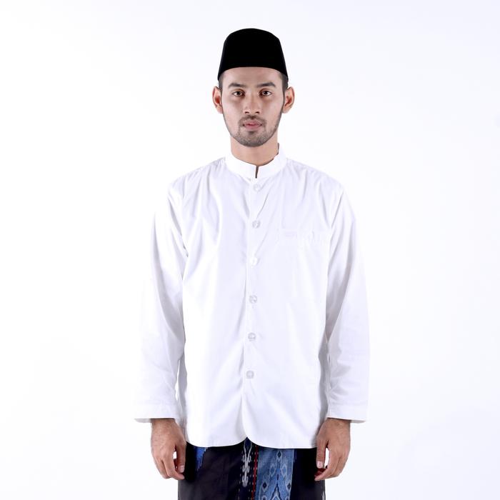 Gambar Baju Koko BHS Classic Habaib Motif Amir Warna Putih - L dari SarungBHS Kab. Gresik Tokopedia
