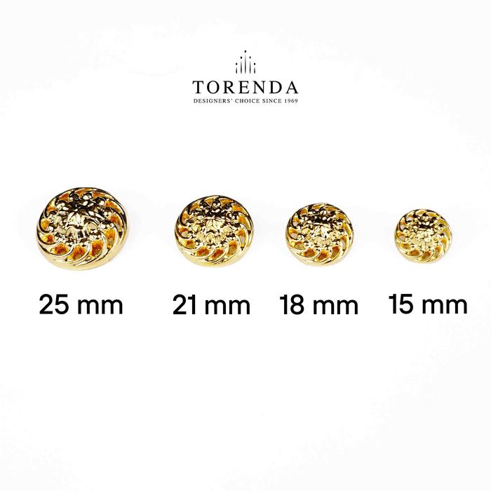 Gambar Torenda Kancing Jepang Emas Grosir Gold Button Motif Whirlwind - 25mm dari Torenda Kota Administrasi Jakarta Pusat Tokopedia