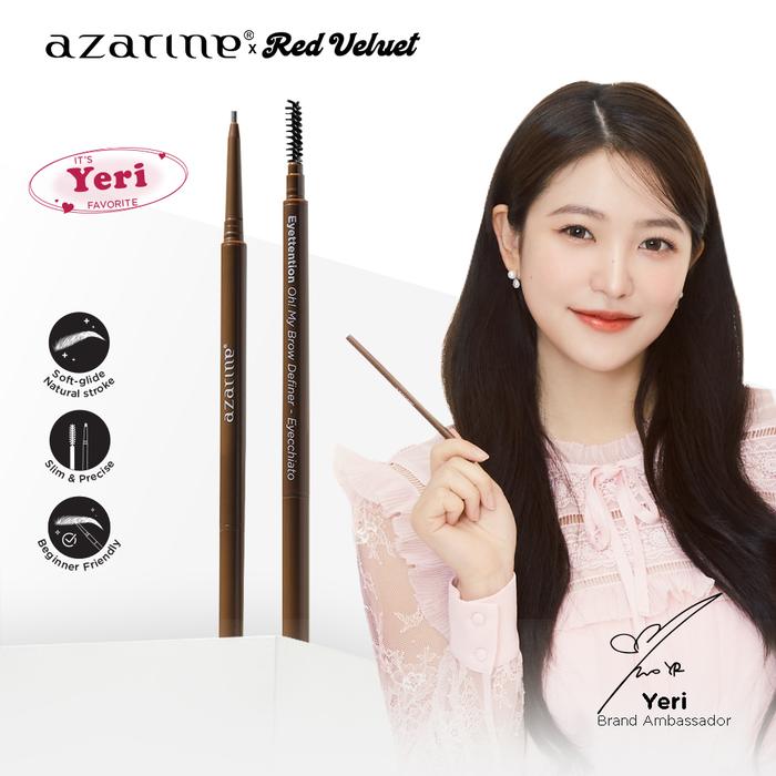 Gambar AZARINE Oh! MY BROW DEFINER Eyebrow Azarine x Red Velvet Pensil Alis - 02 Eyecchiato (WARM BROWN) dari RF Kosmetik undefined Tokopedia