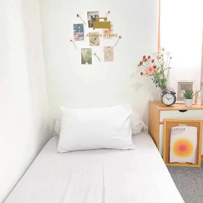 Gambar Adizas Store - Sprei 120x200 Single Minimalis Dluxe 30 cm - Signature White dari Adizas Store Kota Cimahi Tokopedia
