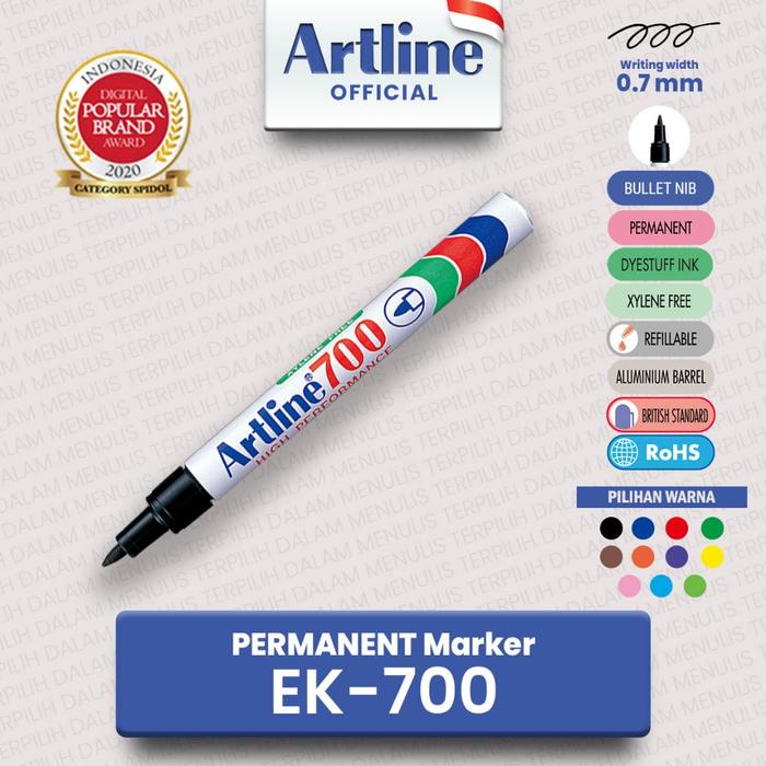 Gambar ARTLINE Spidol Permanent Marker EK-700 - orange dari Artline Indonesia undefined Tokopedia