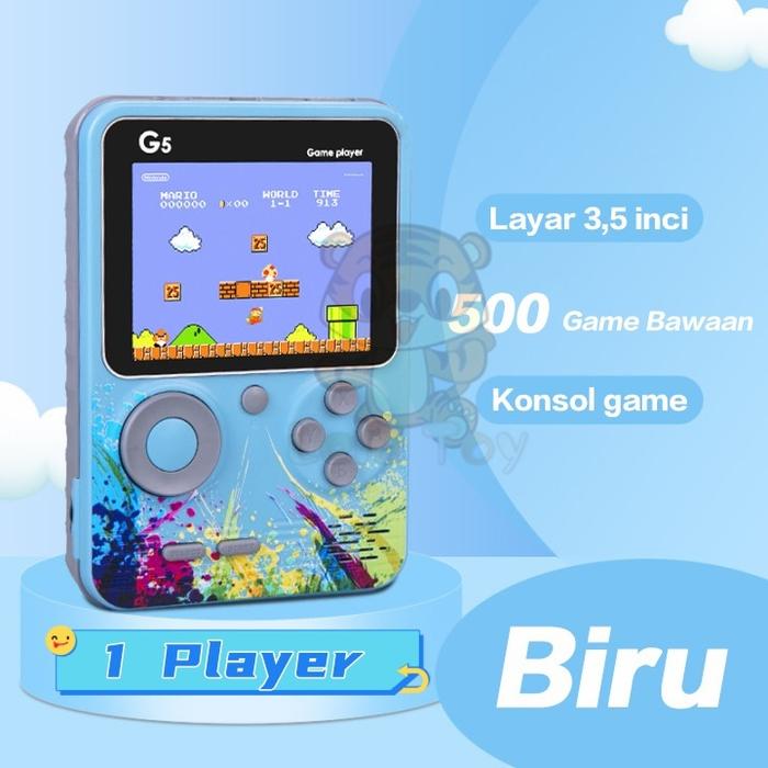 Gambar Lele toys Konsol Game Genggam Lele Toys Boy Game Bot Console Portable Player Built-In Classic 500 Permainan 1000mAh Dengan Gamepad & Kabel TV Cocok Untuk Permainan Ganda - Gameboy - 1Player-Blue（500in1） dari LeLe Toys Online Mall undefined Tokopedia
