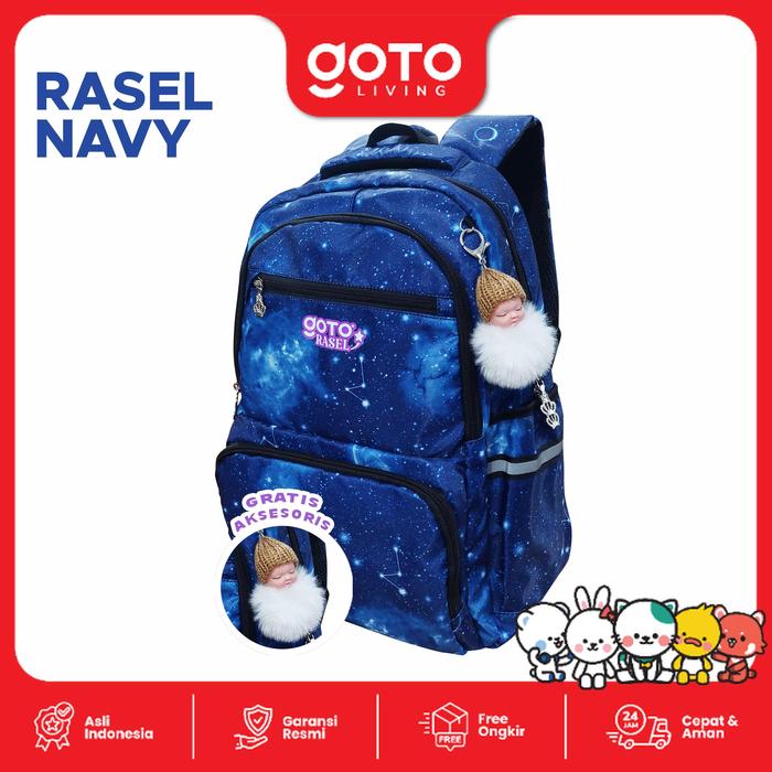 Gambar Goto [COD] Rasel Tas Sekolah Anak Perempuan Ransel TK SD Kids Bag Backpack - NAVY, SIZE M dari Goto Living undefined Tokopedia